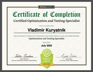 Certified Conversion Rate Optimization Specialist