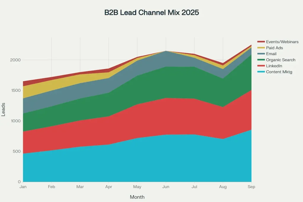 Lead Channel Distribution Over Time: January-September 2025